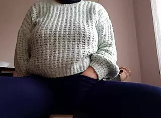 Risky Masturbation At Workplace Office With Cum