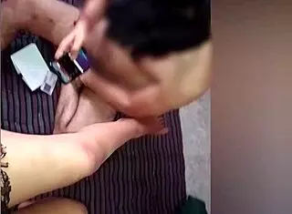 i let my slave lick my legs then take his hard dick in my pusssy