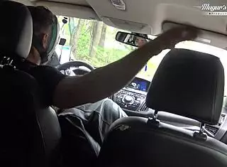 Nympho wife Julia North quick anal fuck in forest behind scenes?