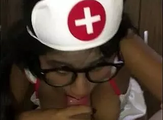 LATINA nurse in HOSPITAL cares for PATIENT with YOUNG 18+ body bold actions in medical setting intense care