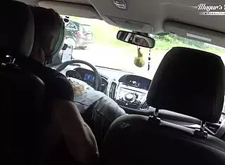 Nympho wife Julia North quick anal fuck in forest behind scenes?