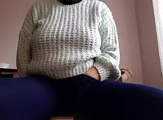 Risky Masturbation At Workplace Office With Cum