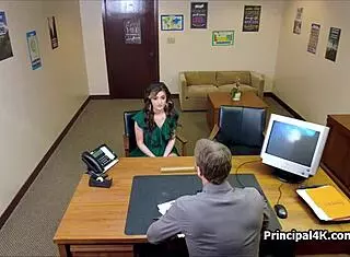 Soccer Mom In Lingerie At Office Blowjob