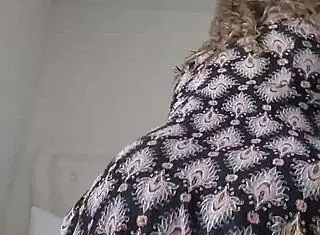 latina with curly hair fucks black dildo on big tits