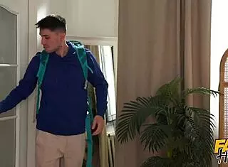 fake hostel where he sends his wife to meet a student