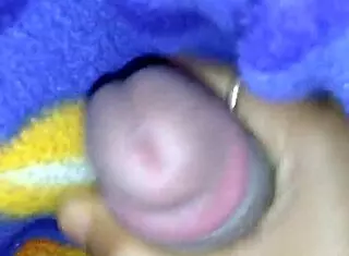 sensual masturbation in bed with intense handjob