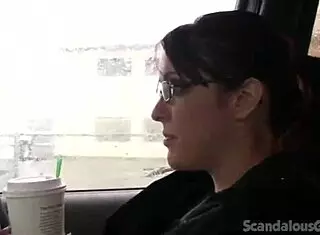 Teen Hottie Strips And Fingers Herself In Car