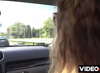 Wife Gets Hard Double Penetration Blowjob in Open Air Car Group Sex