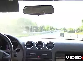 Wife Gets Hard Double Penetration Blowjob in Open Air Car Group Sex