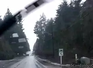 Teen Hottie Strips And Fingers Herself In Car