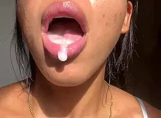 Big booty brunette meets stepbrother for fun