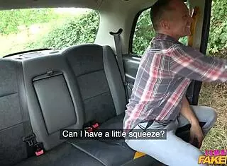 Female fake taxi driver begs for hard pounding in backseat