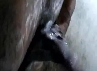 Enjoying Handjob with Monster Cock