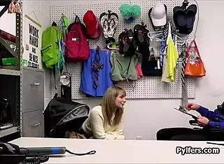 Hottie Steals Dildo, Gets Big Dick In Office.