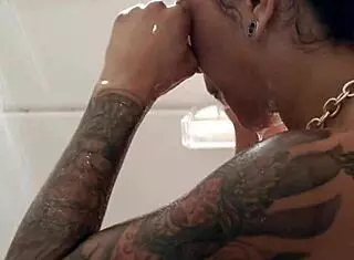 Brazilian amateur in bikini and heels gives POV blowjob.