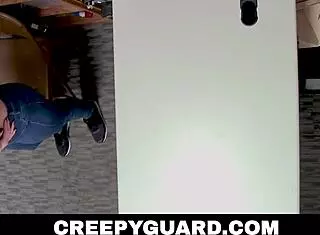 Wow, big ass Skylar sucks LP officer on her knees at work!