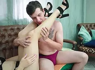 Young Guy in Love with My Foot Gets Footjob