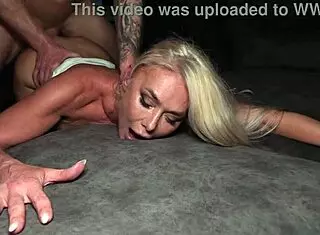 Watch this juicy milf ride cock in cowgirl, sucking and squirting before cum in mouth