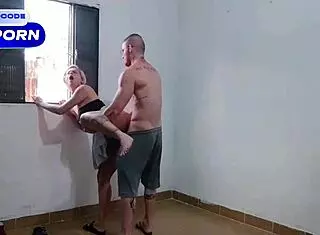 CLEANING ENDS IN SEX with big cock FACE FUCKING gay bareback action