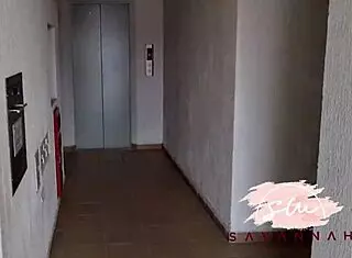 Savannah Watson, pregnant, fucks neighbor on building stairs! 😍