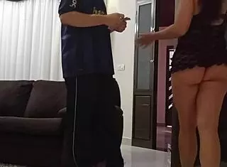 Client Greets Delivery Guy with Shaved Pussy?
