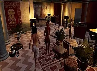 taste the exotic hermaphrodite's shaved pussy in slaves of rome