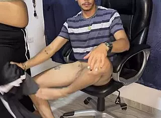 risky sex with horny stepmom on the sofa 😈