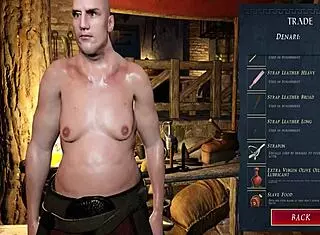 taste the exotic hermaphrodite's shaved pussy in slaves of rome