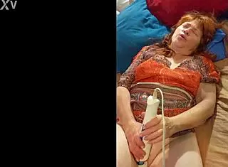 Hotwife Steffi May 19 Uses Vibrator on Her Big Pussy Lips in Lingerie Before Dancing.