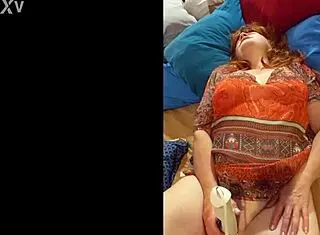 Hotwife Steffi May 19 Uses Vibrator on Her Big Pussy Lips in Lingerie Before Dancing.