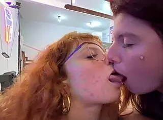 These pretty redhead prostitutes remove the condom to feel the cock fucking their wet pussies