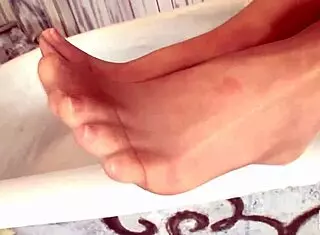 Nonstop Glamour Lesbian Foot Play With Lepidoptera And Mya Diamond In Pantyhose