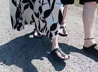 Barefoot Stroll In Nature With Birkenstocks