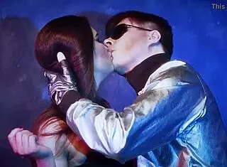 Alex Angel in Bisexual Lesbian Threesome with Kissing and BDSM