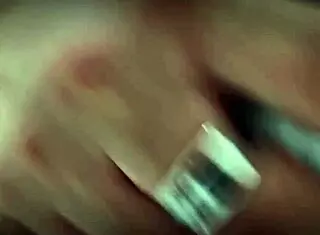 Ansima moans during cum and piss, lover jerks big oiled cock with dirty talk and spit