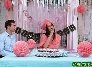 Roxie sinner takes on quinton james, pierce paris, and jayden marcos cocks to celebrate graduation?