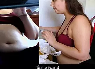 Curvy Latina BBW Teases with Belly Farting Fetish While Studying