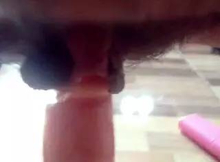 Pretty babe shoves fake cock in tight pussy till creampie