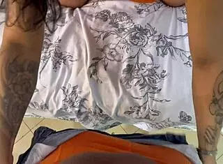 Latina Pornstar Sucks Big Black Cock and Rides to Cumshot