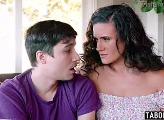 Milf stepmother Penny Barber roleplays secret relationship with deepthroat and tits.