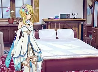 lumine from genshin gets wild in 3d 😏