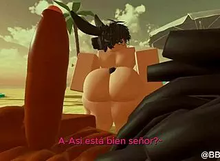 Black Bull Fucks Femboy Bunny Passionately In Roblox
