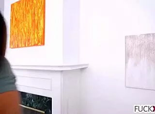 tiny taunter summer col gets petite pussy fucked on sofa