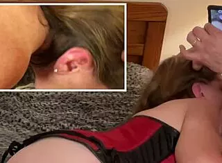 elegant grandmother in homemade pov scene