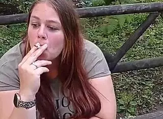 My Wife Smoking A Cigarette!