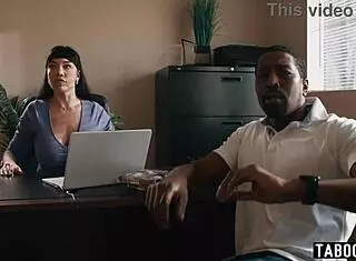 Busty latina milf wife fucks husband's big black cock.