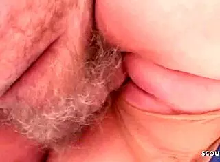 old guy seduces curvy teen in snow for outdoor fuck