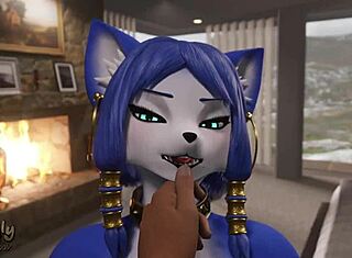 哇，用大鸡巴繁殖那个蓝色狐狸精！