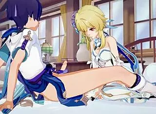 lumine from genshin gets wild in 3d 😏