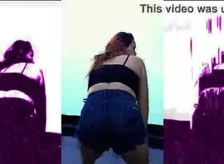 Beautiful brunette Mc Akira dancing funk in lingerie and homemade video